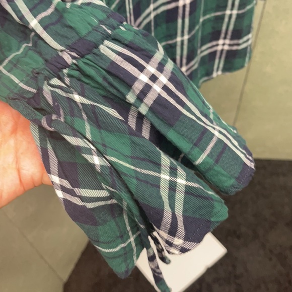 NWOT Beachlunchlounge plaid top 💚💙 - Picture 4 of 7